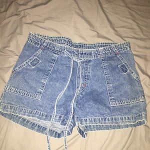 arizona tie-waist jean shorts